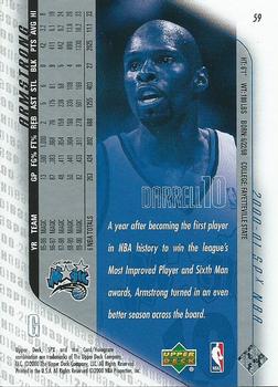 2000-01 SPx #59 Darrell Armstrong Back