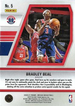 2020-21 Panini Mosaic - Will to Win #5 Bradley Beal Back