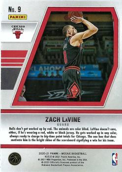2020-21 Panini Mosaic - Will to Win #9 Zach LaVine Back
