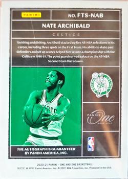 2020-21 Panini One and One - First-Team Signatures #FTS-NAB Nate Archibald Back