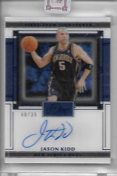 2020-21 Panini One and One - First-Team Signatures Blue #FTS-JKD Jason Kidd Front