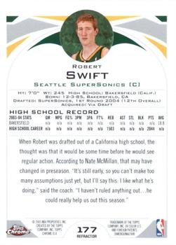 2004-05 Topps Chrome - Refractors #177 Robert Swift Back