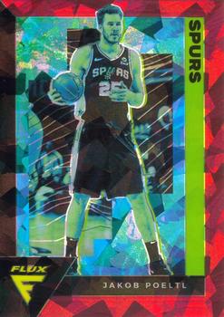 2020-21 Panini Flux - Red Cracked Ice #161 Jakob Poeltl Front