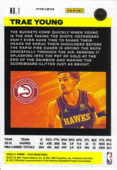 2020-21 Panini Flux - Laser #1 Trae Young Back
