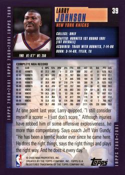 2000-01 Topps #39 Larry Johnson Back