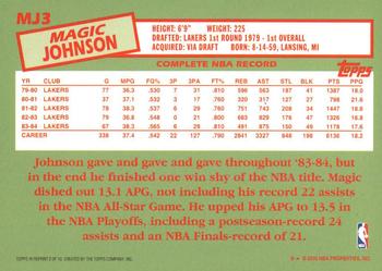 2000-01 Topps - Cards That Never Were #MJ3 Magic Johnson Back