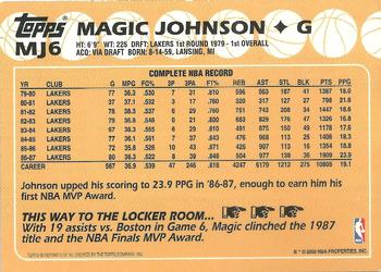 2000-01 Topps - Cards That Never Were #MJ6 Magic Johnson Back