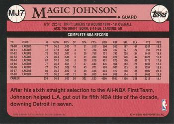 2000-01 Topps - Cards That Never Were #MJ7 Magic Johnson Back