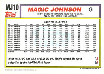 2000-01 Topps - Cards That Never Were #MJ10 Magic Johnson Back