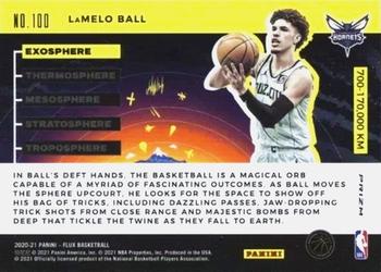 2020-21 Panini Flux - Exosphere #100 LaMelo Ball Back