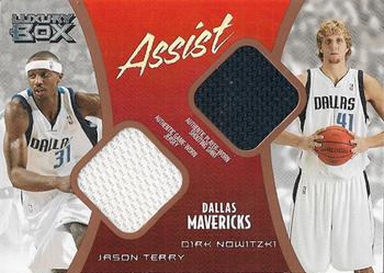 2004-05 Topps Luxury Box - Assist Dual Relics Tier Reserved (200) #AS-TN Jason Terry / Dirk Nowitzki Front