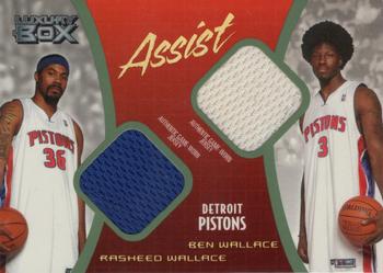 2004-05 Topps Luxury Box - Assist Dual Relics Loge Level (75) #AS-WW Rasheed Wallace / Ben Wallace Front