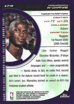 2000-01 Topps Chrome #173 Mamadou N'Diaye Back