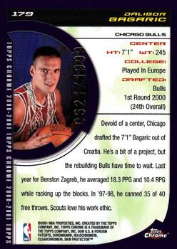 2000-01 Topps Chrome #179 Dalibor Bagaric Back