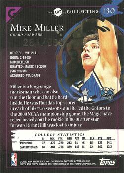2000-01 Topps Gallery #130 Mike Miller Back