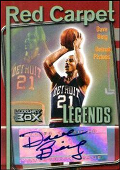 2004-05 Topps Luxury Box - Red Carpet Legends Autographs Loge Level (30) #RCL-DB Dave Bing Front