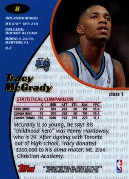 2000-01 Topps Gold Label #8 Tracy McGrady Back