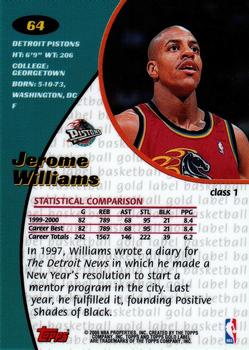 2000-01 Topps Gold Label #64 Jerome Williams Back