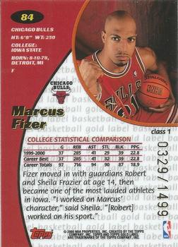 2000-01 Topps Gold Label #84 Marcus Fizer Back