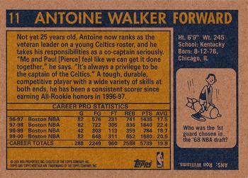 2000-01 Topps Heritage #11 Antoine Walker Back