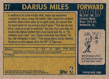 2000-01 Topps Heritage #27 Darius Miles Back