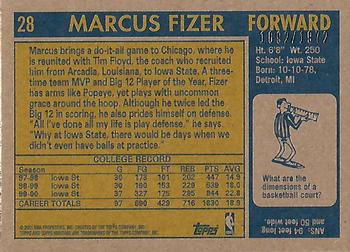2000-01 Topps Heritage #28 Marcus Fizer Back