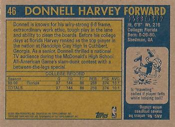 2000-01 Topps Heritage #46 Donnell Harvey Back