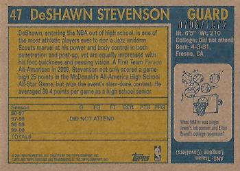 2000-01 Topps Heritage #47 DeShawn Stevenson Back