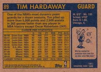 2000-01 Topps Heritage #89 Tim Hardaway Back
