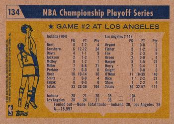 2000-01 Topps Heritage #134 NBA Finals Game #2 Back