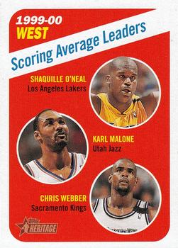 2000-01 Topps Heritage #147 1999-00 West Scoring Average Leaders Front