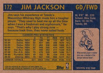 2000-01 Topps Heritage #172 Jim Jackson Back
