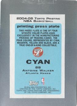 2004-05 Topps Pristine - Press Plates Cyan #88 Antoine Walker Back
