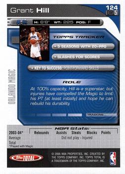 2004-05 Topps Total - Silver #124 Grant Hill Back
