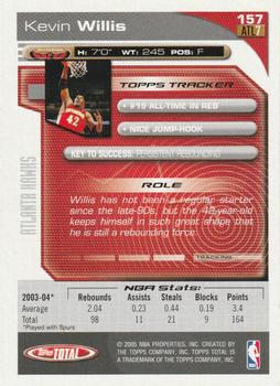2004-05 Topps Total - Silver #157 Kevin Willis Back