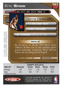 2004-05 Topps Total - Silver #161 Eric Snow Back