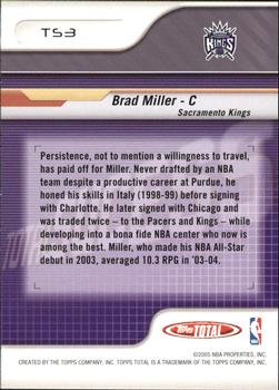 2004-05 Topps Total - Total Success #TS3 Brad Miller Back