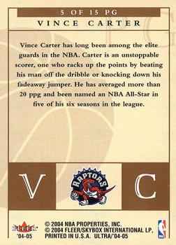 2004-05 Ultra - Point Gods #5 PG Vince Carter Back