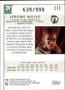 2000-01 Topps Reserve #111 Jerome Moiso Back
