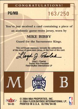 2004-05 Ultra - Point Gods Game Used #PG/MB Mike Bibby Back
