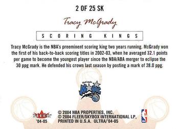2004-05 Ultra - Scoring Kings #2 SK Tracy McGrady Back
