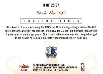 2004-05 Ultra - Scoring Kings #8 SK Dirk Nowitzki Back