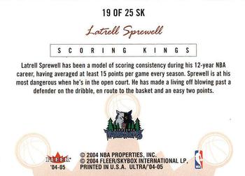 2004-05 Ultra - Scoring Kings #19 SK Latrell Sprewell Back