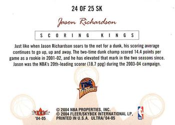 2004-05 Ultra - Scoring Kings #24 SK Jason Richardson Back