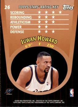 2000-01 Topps Stars #26 Juwan Howard Back