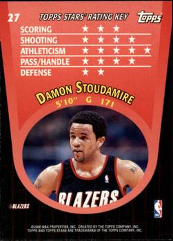 2000-01 Topps Stars #27 Damon Stoudamire Back