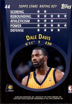 2000-01 Topps Stars #44 Dale Davis Back