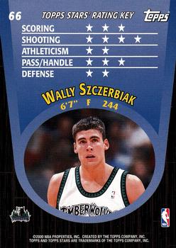 2000-01 Topps Stars #66 Wally Szczerbiak Back