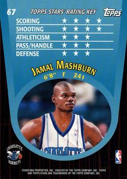2000-01 Topps Stars #67 Jamal Mashburn Back