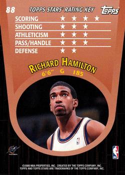 2000-01 Topps Stars #88 Richard Hamilton Back